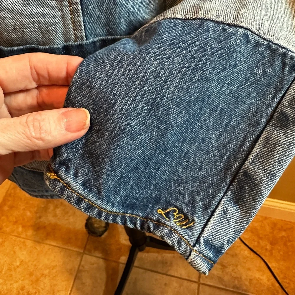 Wrangler x Lainey W Patchwork Denim Blazer Jacket • Rare Collab • Size Large - Picture 14 of 15